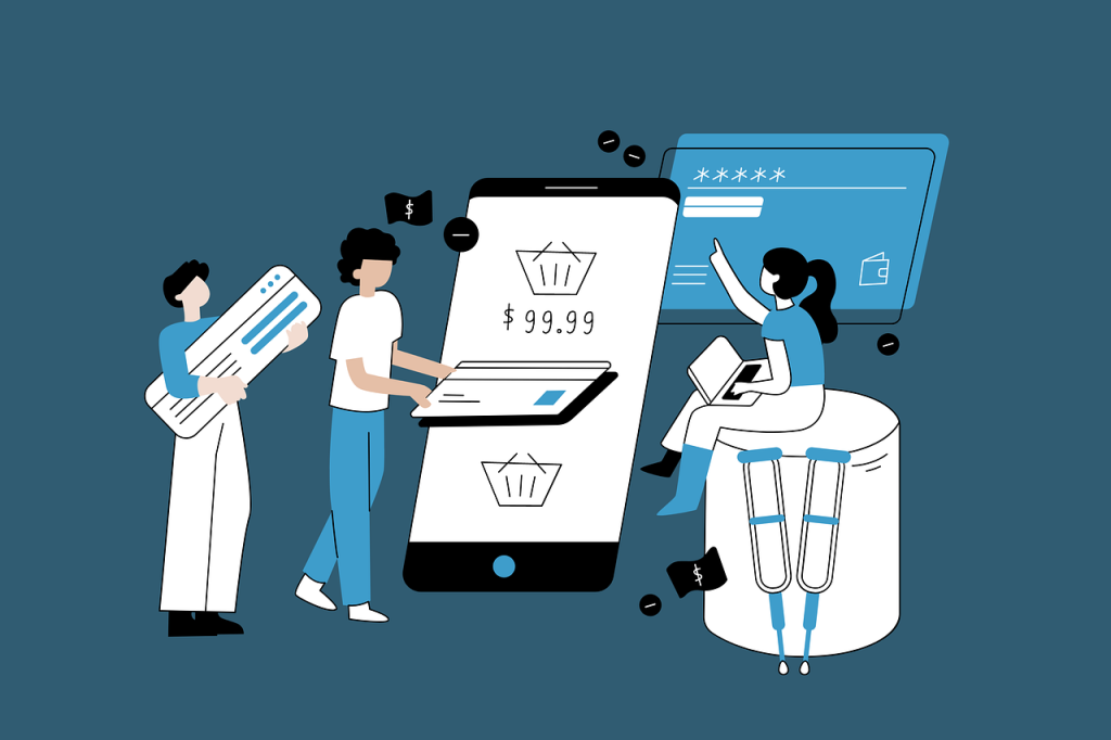 people working on a website