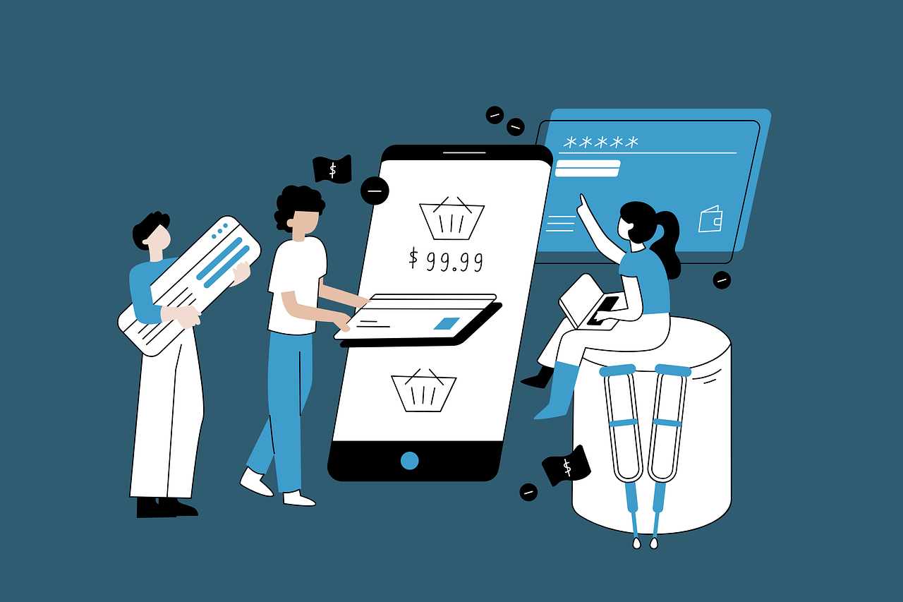 people working on a website