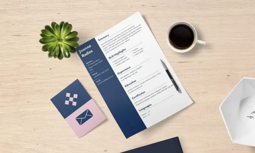 Modern resume layout